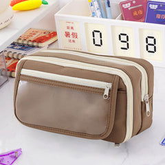 New Transparent Student Stationery Bag Nine-layer Panda Pen Bag Zip