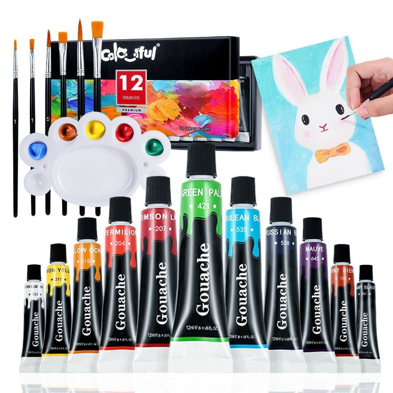 Colorful Gouache Paint Set Non-Toxic Washable