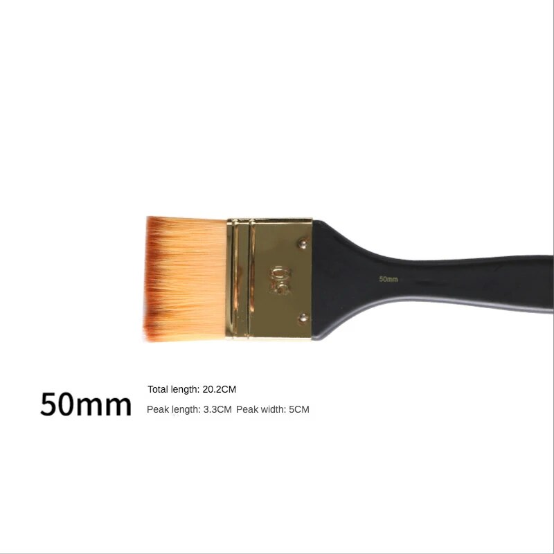 Painting Brush Nylon Hair Flat Acrylic Paint Brush