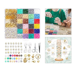 Polymer Clay Flat Beads Set 24 Colors 6MM ewelry Making Kit