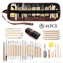 Pottery Clay Sculpting Tools Pottery Carving Tool Kit With Carrying Case Bag