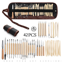 Pottery Clay Sculpting Tools Pottery Carving Tool Kit With Carrying Case Bag