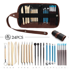 Pottery Clay Sculpting Tools Pottery Carving Tool Kit With Carrying Case Bag