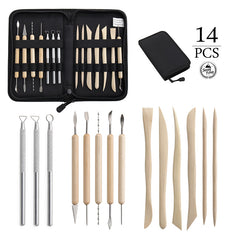 Pottery Clay Sculpting Tools Pottery Carving Tool Kit With Carrying Case Bag