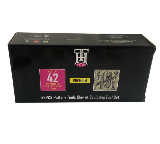 42pcs Wooden Clay Tool Set Ceramic Clay Sculpture Polymer Tool Set DIY Craft Sculpting Clay Pottery Modeling Carving Kit