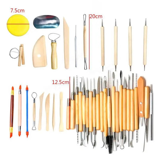 42Pcs Ceramic Clay Sculpture Polymer Tool Set With Colorful box