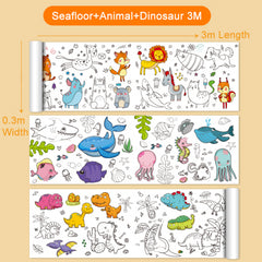 30*90CM Coloring Paper Roll DIY Drawing Color Filling Paper