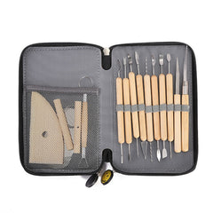 42 Clay Sculpting Tool Wooden Handle Pottery Carving Tool Kit