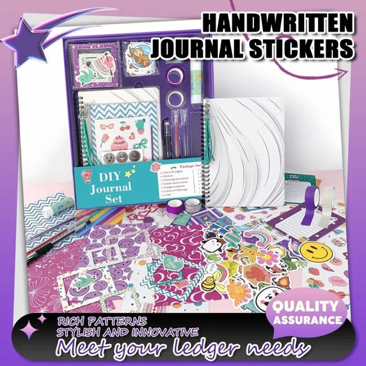 Scrapbook Stationery Set Stickers Children's Notebook Pastel Purple Journal