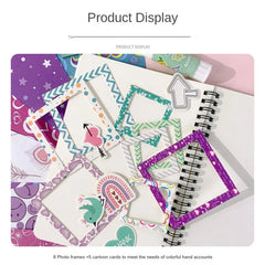 Scrapbook Stationery Set Stickers Children's Notebook Pastel Purple Journal