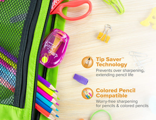 3-Pack Set Twist-N-Sharp Manual Pencil Sharpener