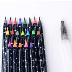 20 Color Brush Nib Watercolor Pen Set Painting Stationery Set