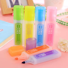 6 Colors Candy Color Highlighter Markers Set Writing Drawing Tool