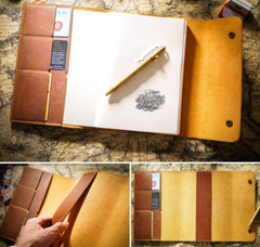 Genuine Leather Journal Handmade Planner Sketch Book Notebook