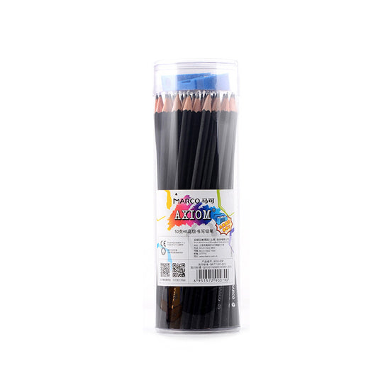 50 Pcs Log Writing HB Sketch Pencil Set
