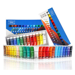 12/24 Colors Professional Acrylic Paints 15ml Tubes Drawing Painting Pigment Hand-painted Wall Paint for Artist DIY
