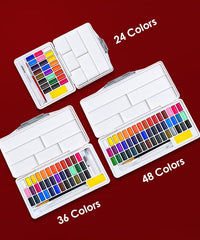 24/36/48 Colors Premium Watercolor Artist Paint Set