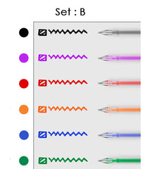 6 Pcs Candy Color 3D Jelly Gel Pen Set