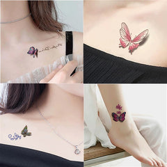 30 Sheet 3D Colorful Butterfly Temporary Tattoos Stickers