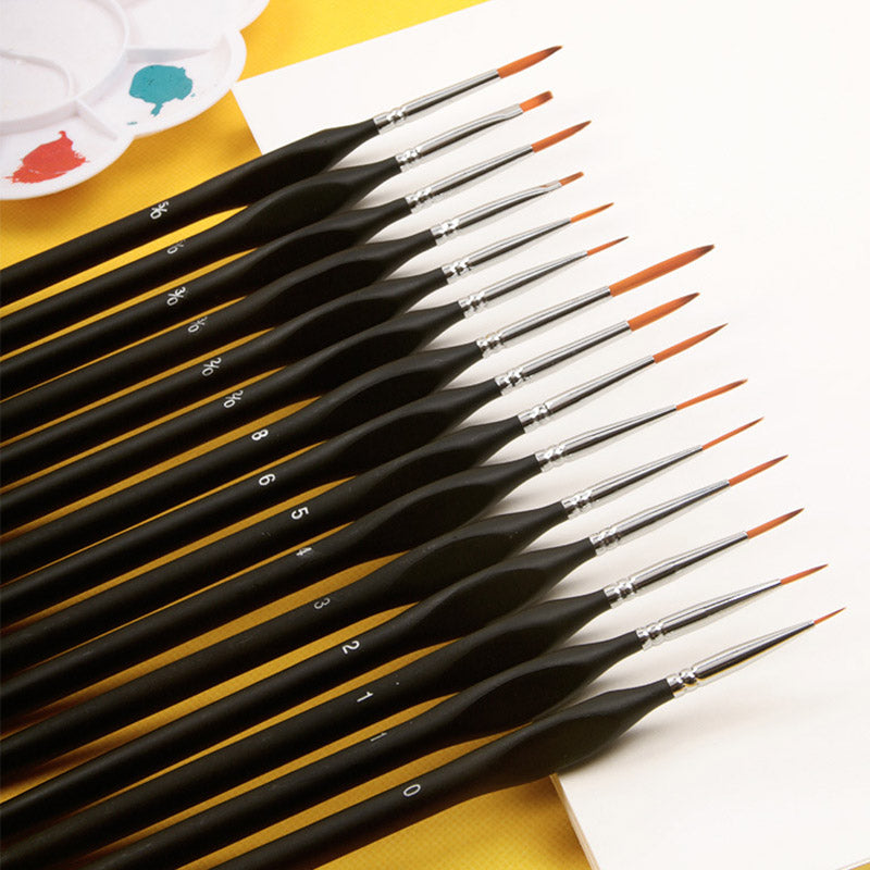 15Pcs Art Miniature Paint Brush Pen Set Nylon Hair brushes