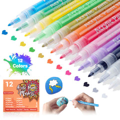 0.7 MM Acrylic Paint Marker Pen 12/18/24/36/48 Colors Set