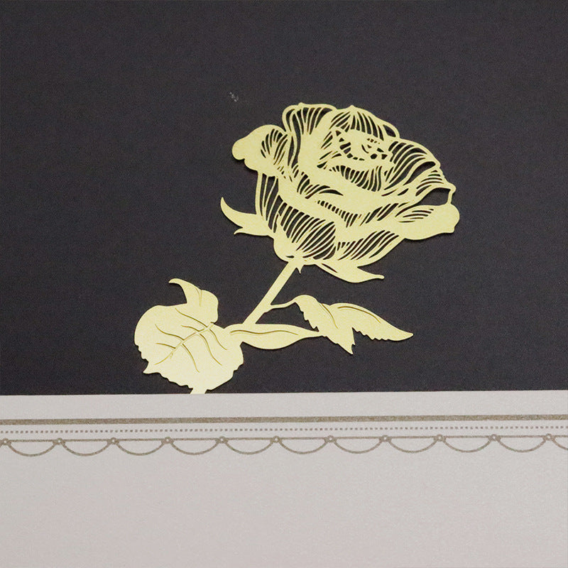 Rose Bookmark Metal Hollow Brass Bookmark Exquisite Delicate Book Marks For Men Women Adults Gifts Books Paper Office Supplies