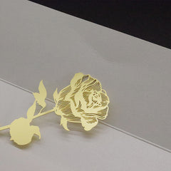 Rose Bookmark Metal Hollow Brass Bookmark Exquisite Delicate Book Marks For Men Women Adults Gifts Books Paper Office Supplies
