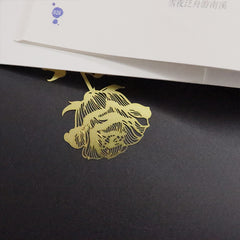 Rose Bookmark Metal Hollow Brass Bookmark Exquisite Delicate Book Marks For Men Women Adults Gifts Books Paper Office Supplies