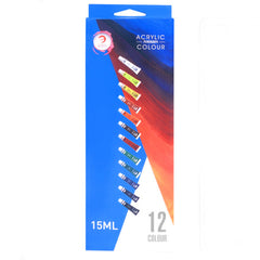 12/24 Colors Professional Acrylic Paints 15ml Tubes Drawing Painting Pigment Hand-painted Wall Paint for Artist DIY