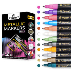 12 Colors Acrylic Paint Pens Metal Paint Marker Pen