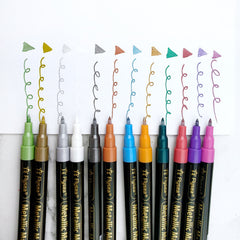 12 Colors Acrylic Paint Pens Metal Paint Marker Pen