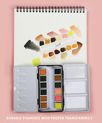 12 Colors Premium Solid Watercolor Paint Set