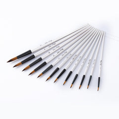 12PCS Nylon Hair Paint Brushes Set Pointed Watercolor Paint Brush Pen Set Learning DIY Oil Acrylic Painting Art Paint Brushes Supplies Art Supplies