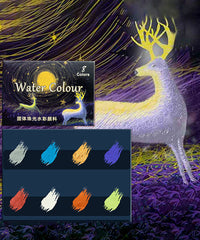 8/12/24 Colors Solid Metallic Watercolor Paint