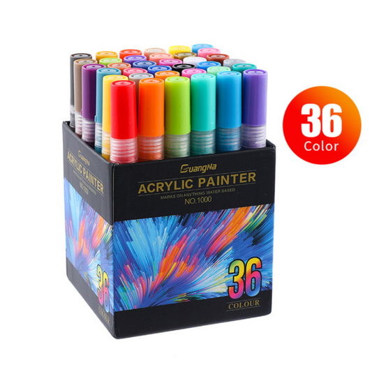 24 36 Colors Acrylic Paint Markers Pens Set
