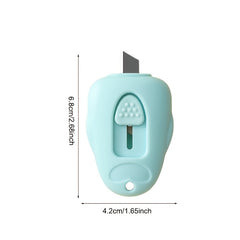 Mini Portable Retractable Utility Knife Cute Mini Small Pocket Size Craft Packaging Box Paper Envelope Cutter Utility Knife Student Art Supplies