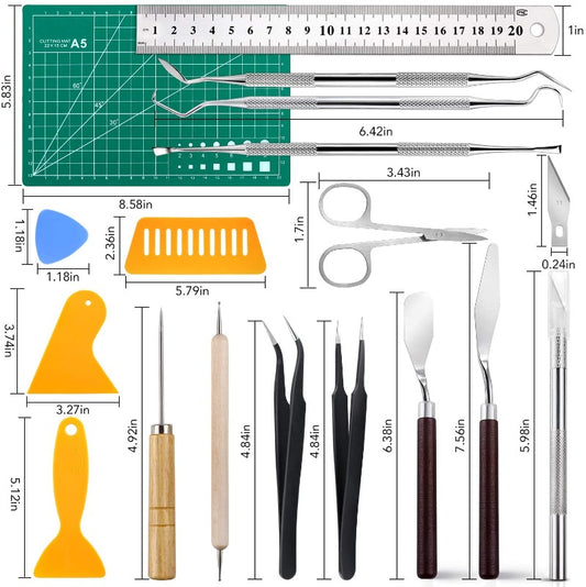 28 PCS Precision Craft Tools Set Vinyl Weeding Tools Kit for Weeding Vinyl, DIY Art Work Cutting, Hobby, Scrapbook