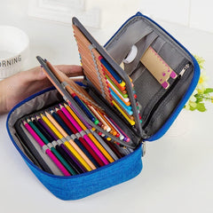 72 Holes Painting Pencils Case Canvas School Pencil Cases