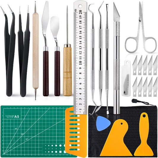 28 PCS Precision Craft Tools Set Vinyl Weeding Tools Kit for Weeding Vinyl, DIY Art Work Cutting, Hobby, Scrapbook