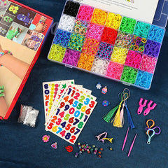 12080+ Loom Bands Kit , Rubber Bands for Bracelet Making Kit DIY Art and Craft Mega Refill kit Girls Creativity Gift to Improve Imagination