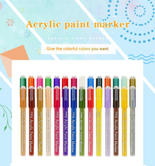 Acrylic Paint Markers Pen 28 Color Pens Set 0.7mm Extra Fine Tip