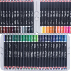 120 Colors Professional Color Pencil Set Iron Box Colored Colour Drawing Pencil