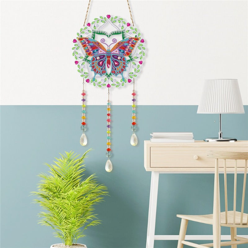 5D Diamond Painting Mandala Flowers Wind Chime DIY Diamond Art Kit for Christmas Wall Home Decor