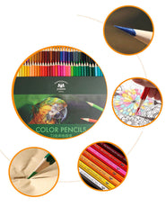 72 Colored Pencils Professional Oil Art Color Pencils Set