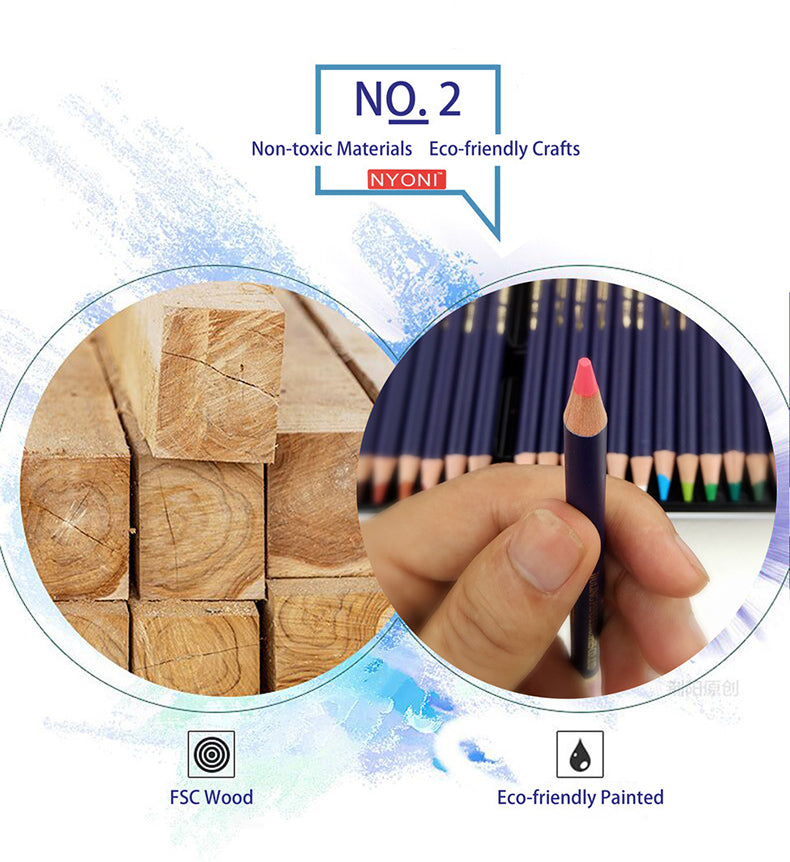 Professional Watercolor Pencil 72 Colors Soft Water Soluble Colored Pencils For Painting Student Artist Art Supplies