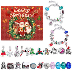 Christmas Bracelet Set Christmas Calendar Countdown Kit DIY Jewelry Making Kit Gift Kid Girl Christmas Gift