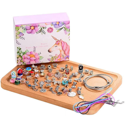 60pcs  Bracelet Making Kit Unicorn Jewelry DIY Set Jewelry Making Supplies Mermaid Unicorn Gifts for Teen Girls Crafts for Girls Ages 8-12