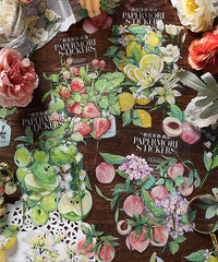 40 Pcs Fresh Plant & Flowers Series PET Stickers Set