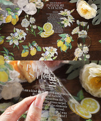 40 Pcs Fresh Plant & Flowers Series PET Stickers Set