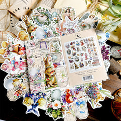 24 Sheets Easter DIY Scrapbooking Stickers Material Craft Paper Packs Scrapbooking Happy Planner DIY Card Decoration Photo Albums